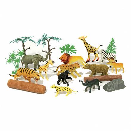 Игровой набор - Рюкзачок В мире животных, 20 предметов 